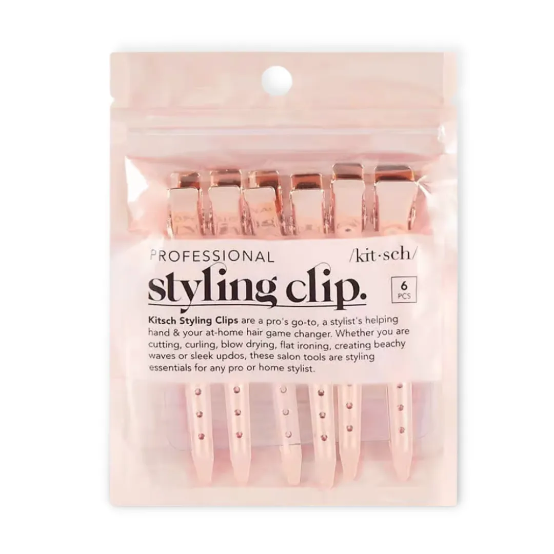 Kitsch Styling Hair Clips 6pc (Rose Gold)