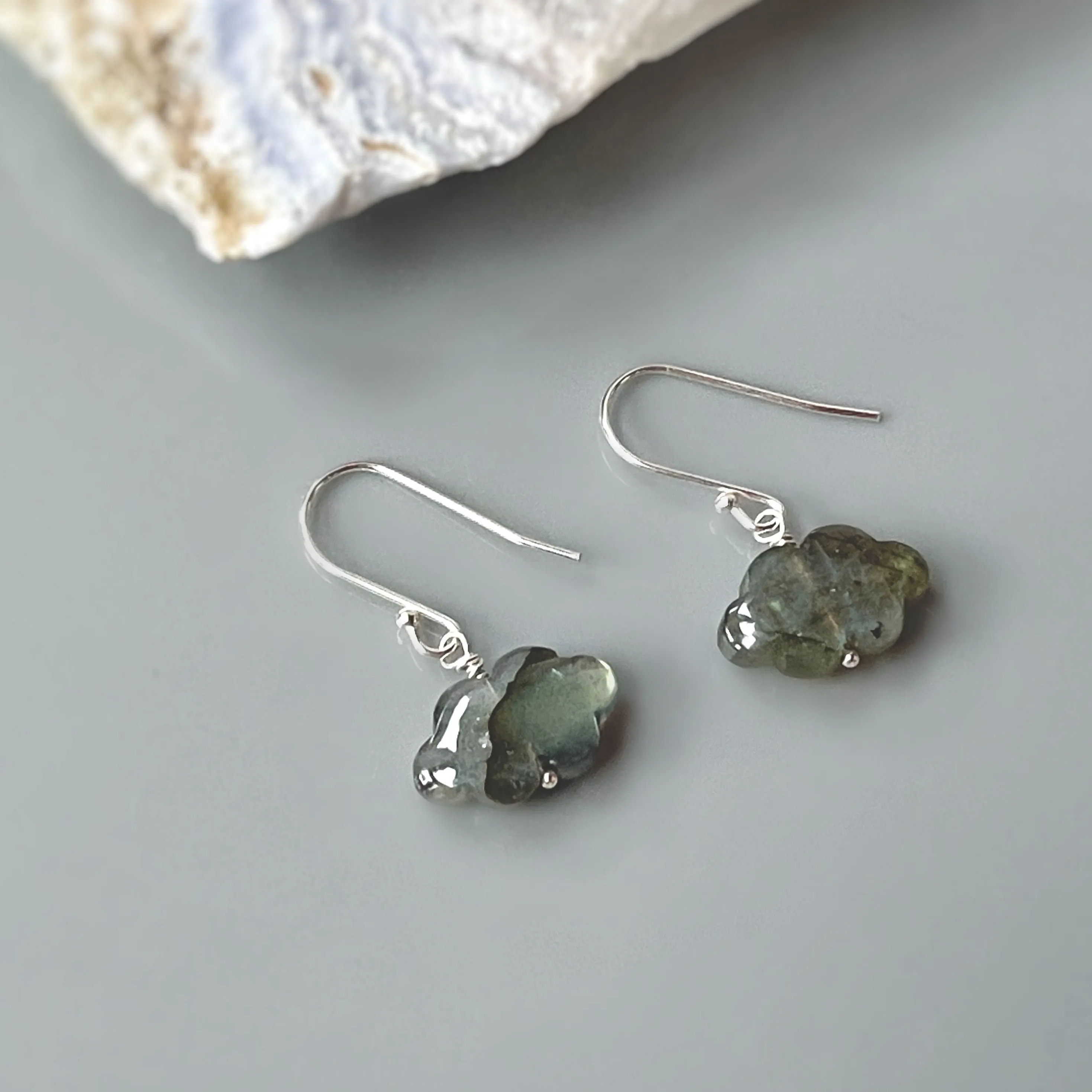 Labradorite Cloud Earrings