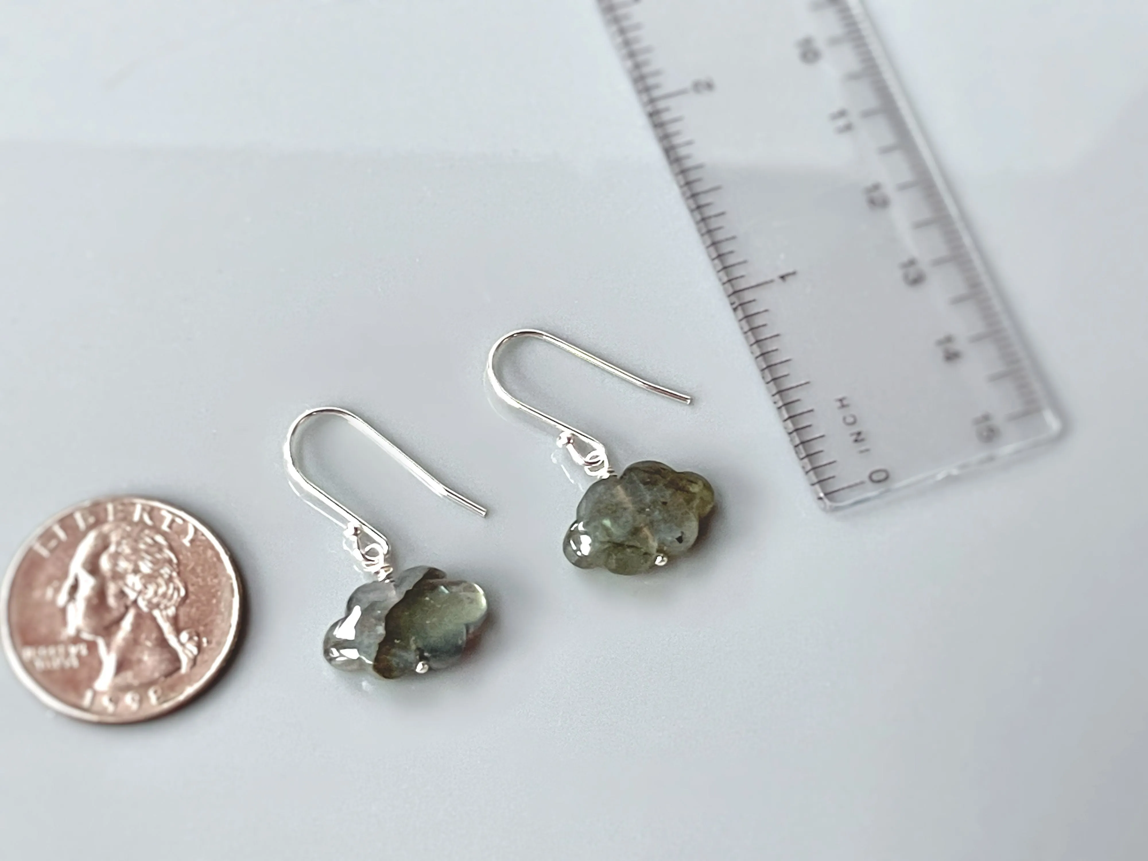 Labradorite Cloud Earrings