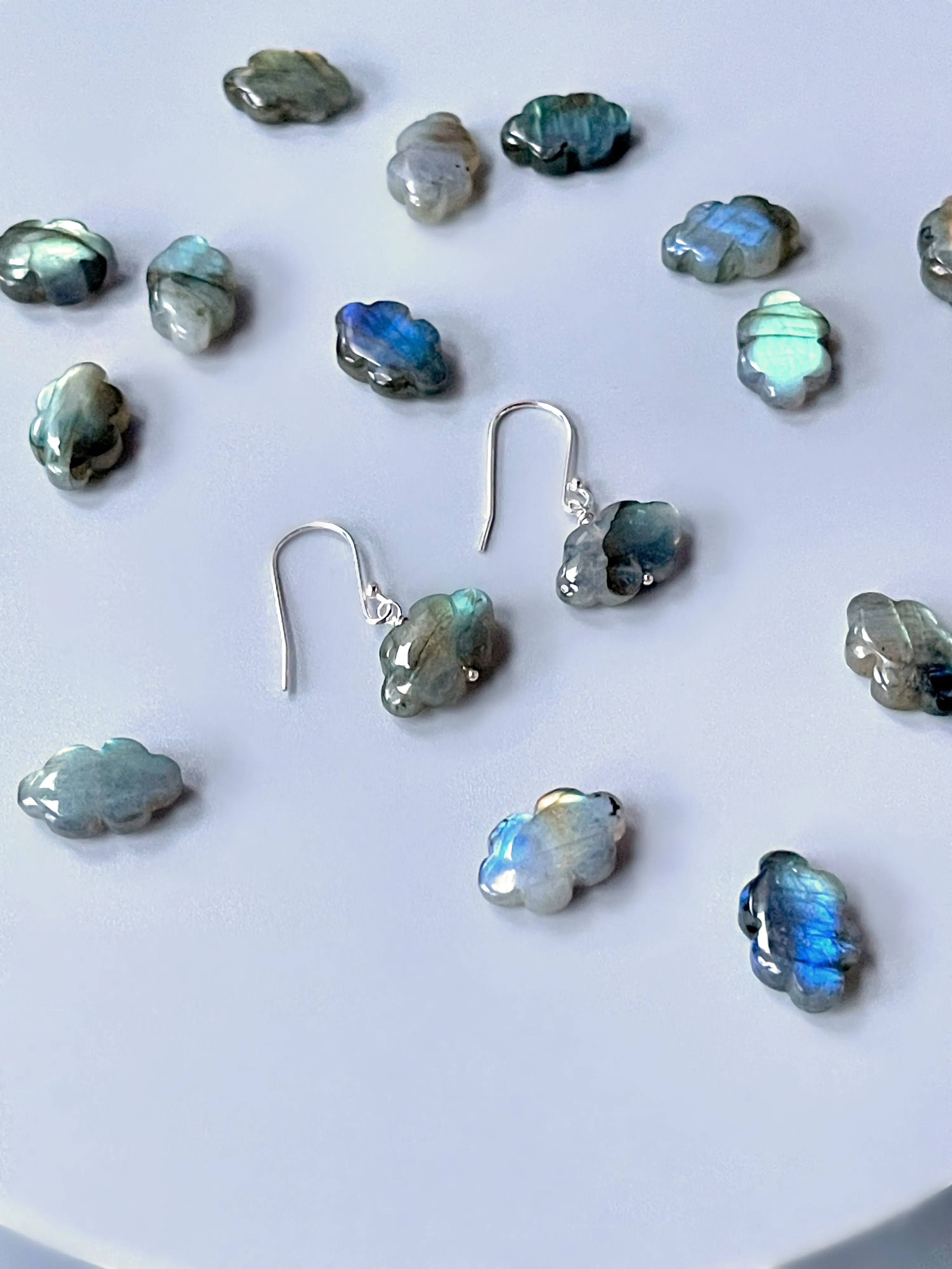 Labradorite Cloud Earrings