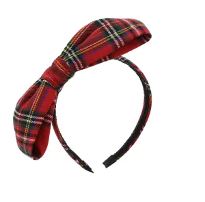 Large Tartan Bow on Tartan Aliceband
