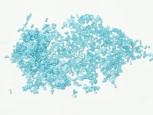 Light Blue Silverline Pipe / Bugle Glass Seed Beads (Wholesale)