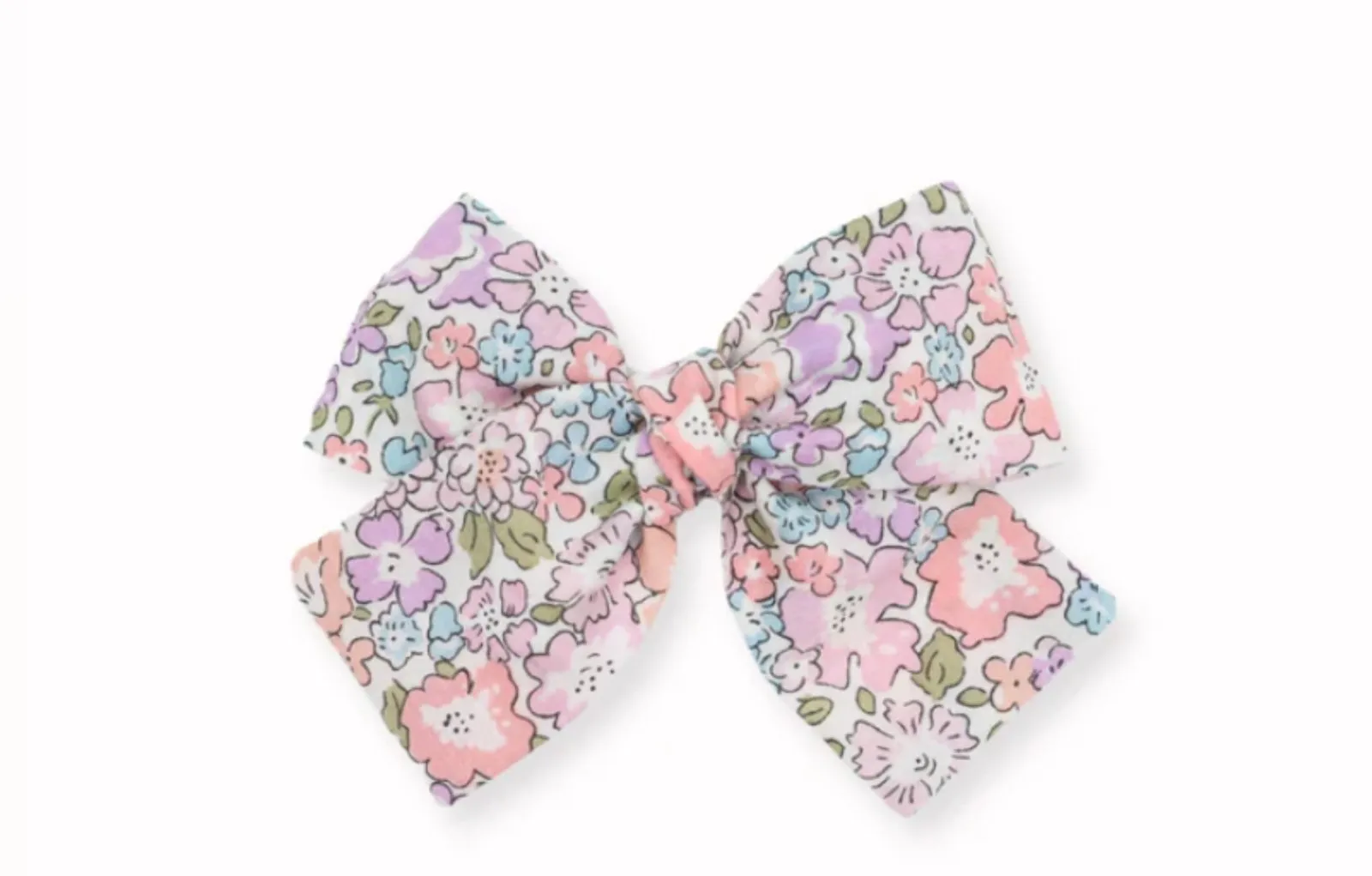 Livy Lou Pink & Blue Floral Liberty MICHELLE PINWHEEL Hair Bow