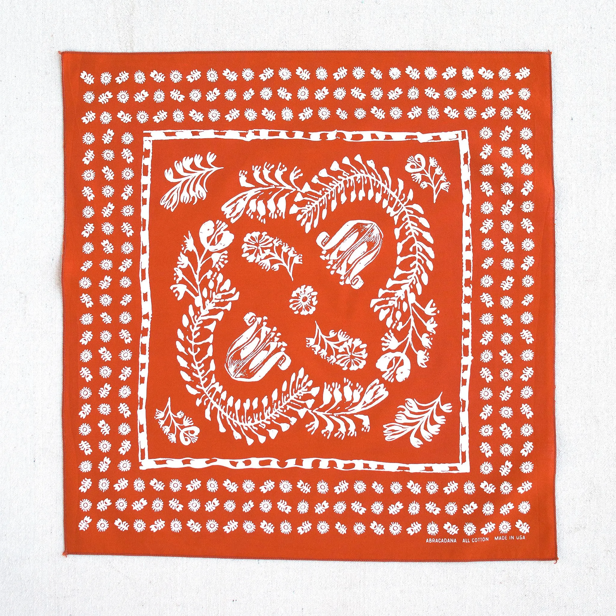 Marmalade Orange Floral Bandana