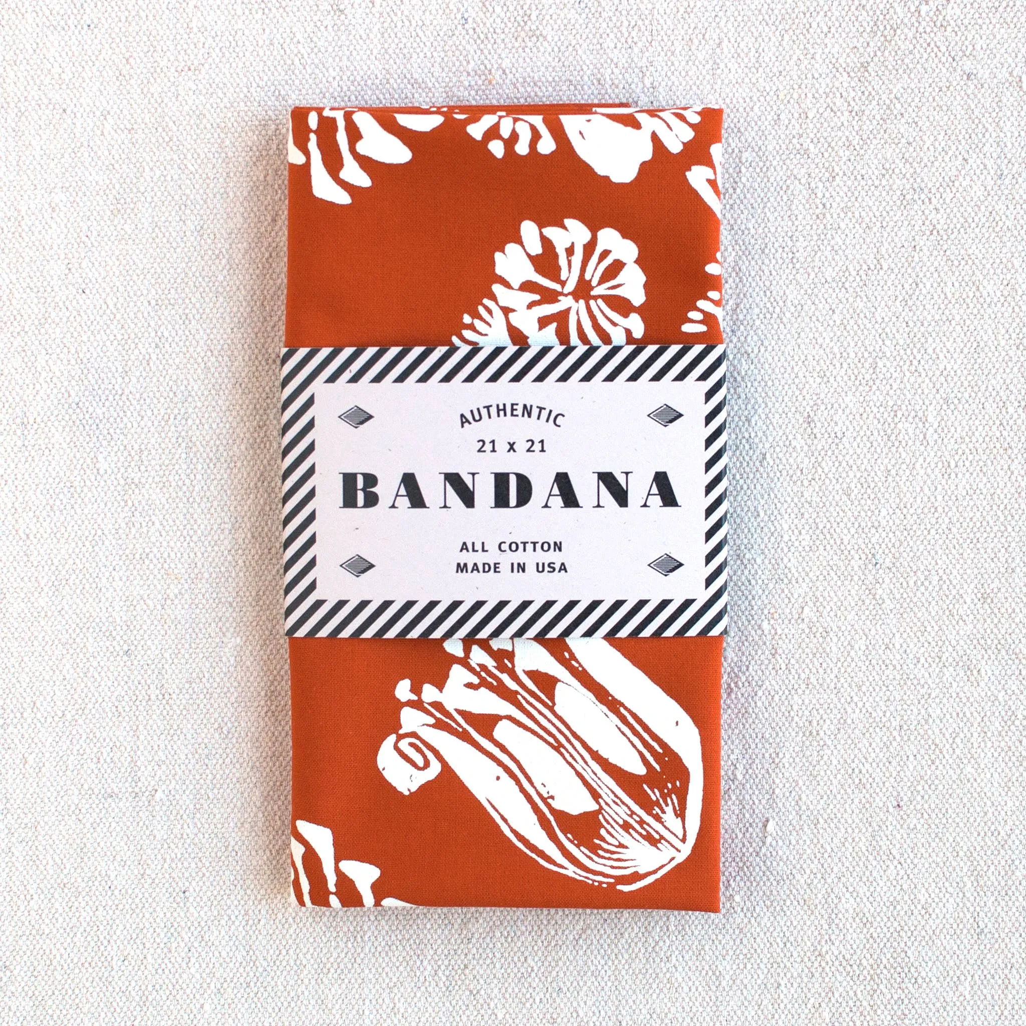 Marmalade Orange Floral Bandana