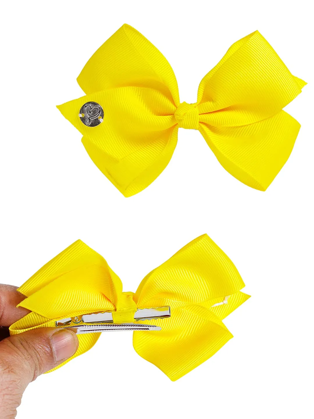 Melbees by Yellow Chimes Hair Clips for Girls 6 Pcs Bow Hairclips Hair Accessories Printed Unicorn Mermaid Pattern Alligator Hair Clips for Kids and Girls
