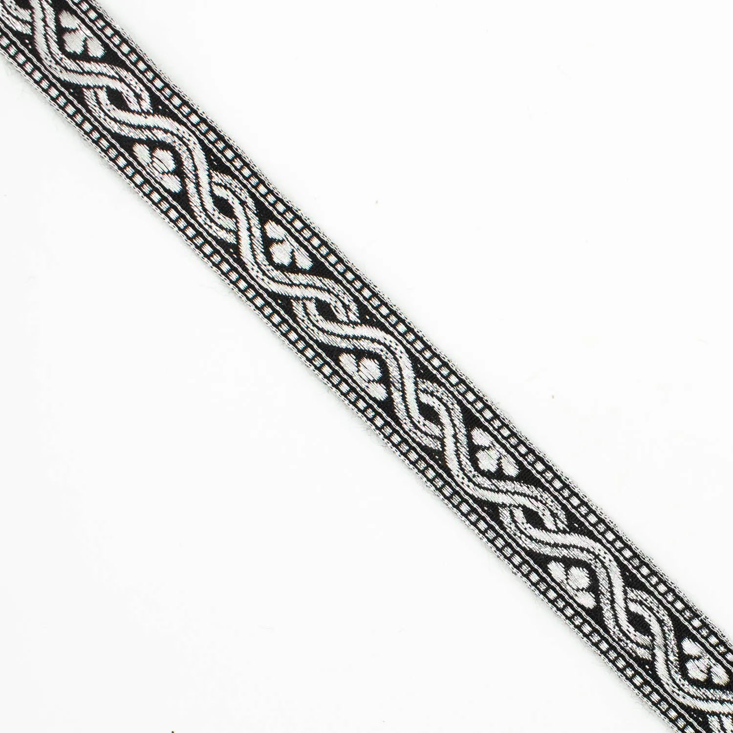 Metallic Fancy Embroidered Jacquard Ribbon-20mm