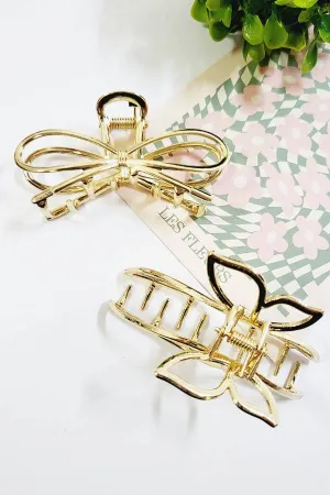 Metallic Hair Claw Clips