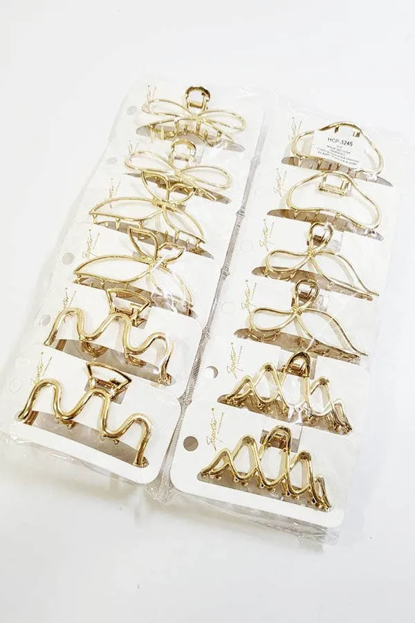 Metallic Hair Claw Clips