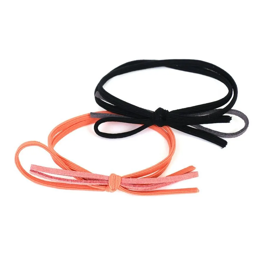 Mixed Ribbon Double Hair Elastic