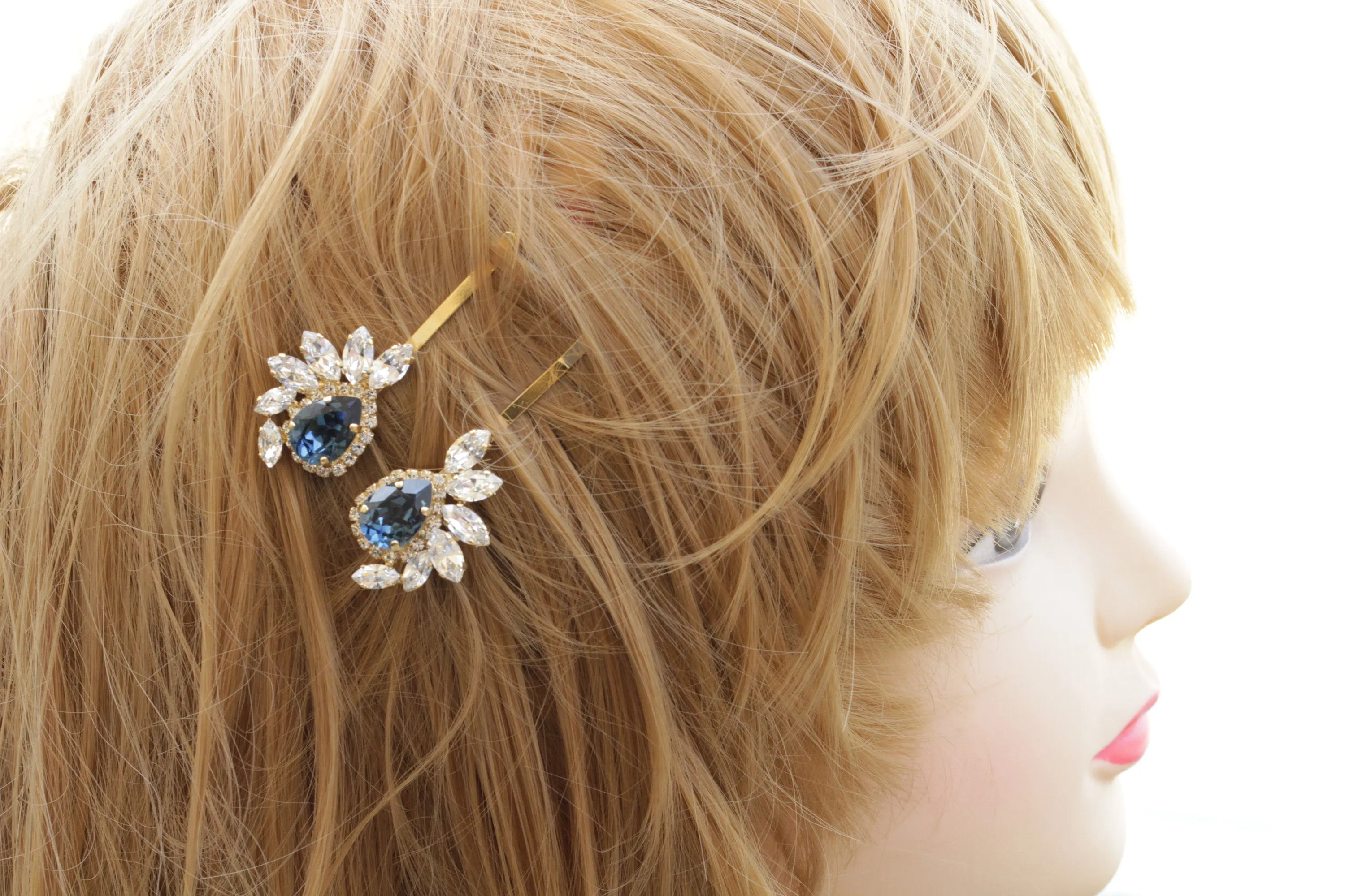 NAVY Blue BOBBY PINS