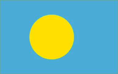 Palau National Flag Printed