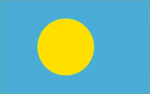 Palau National Flag Printed