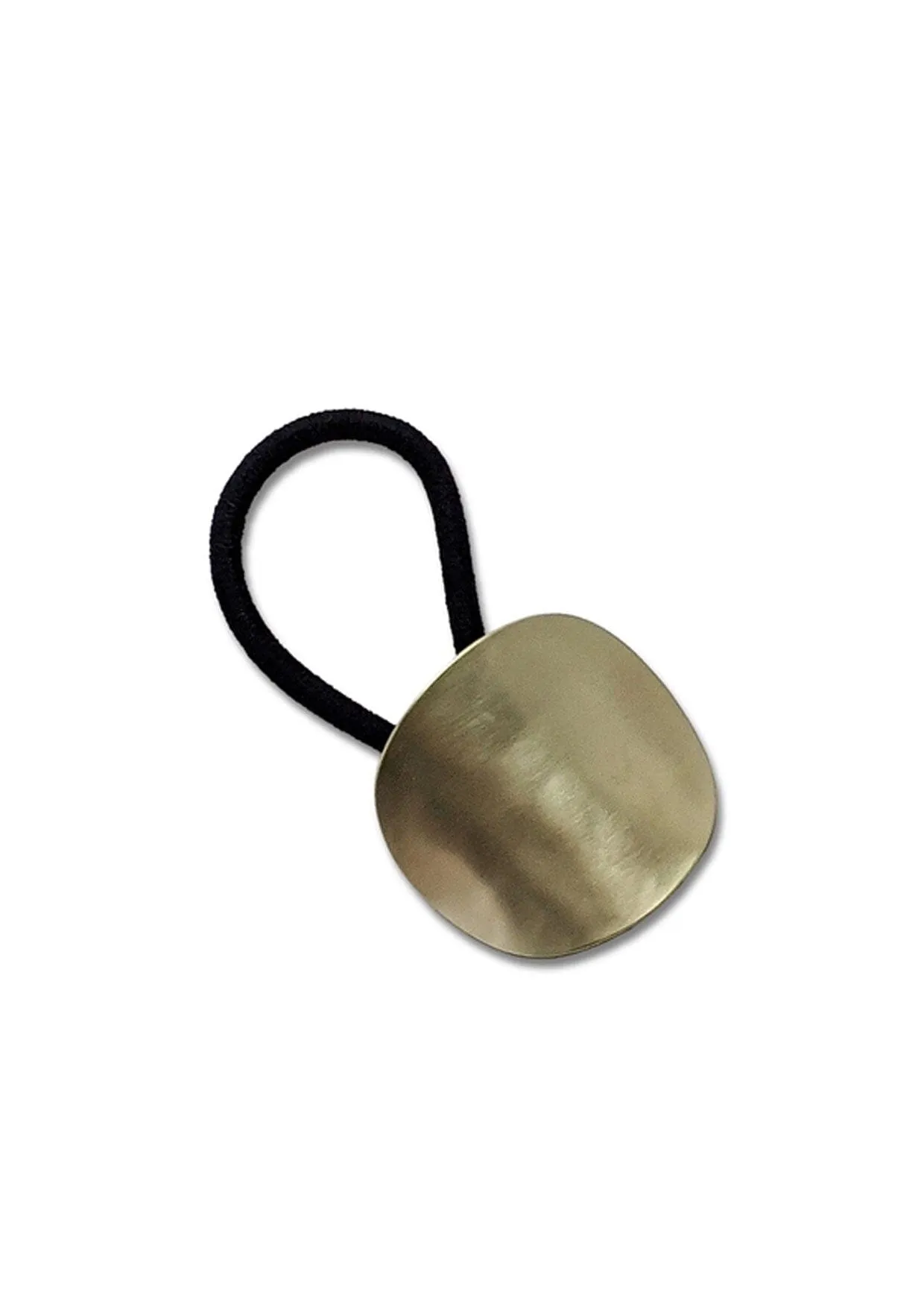PeLo Modern - Medium Sculptural Oval Brass Ponytail Holder