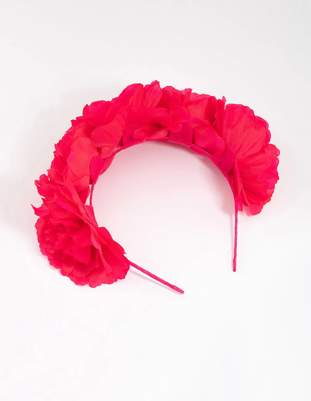 Pink Fabric Rose Quartz Flower Headband