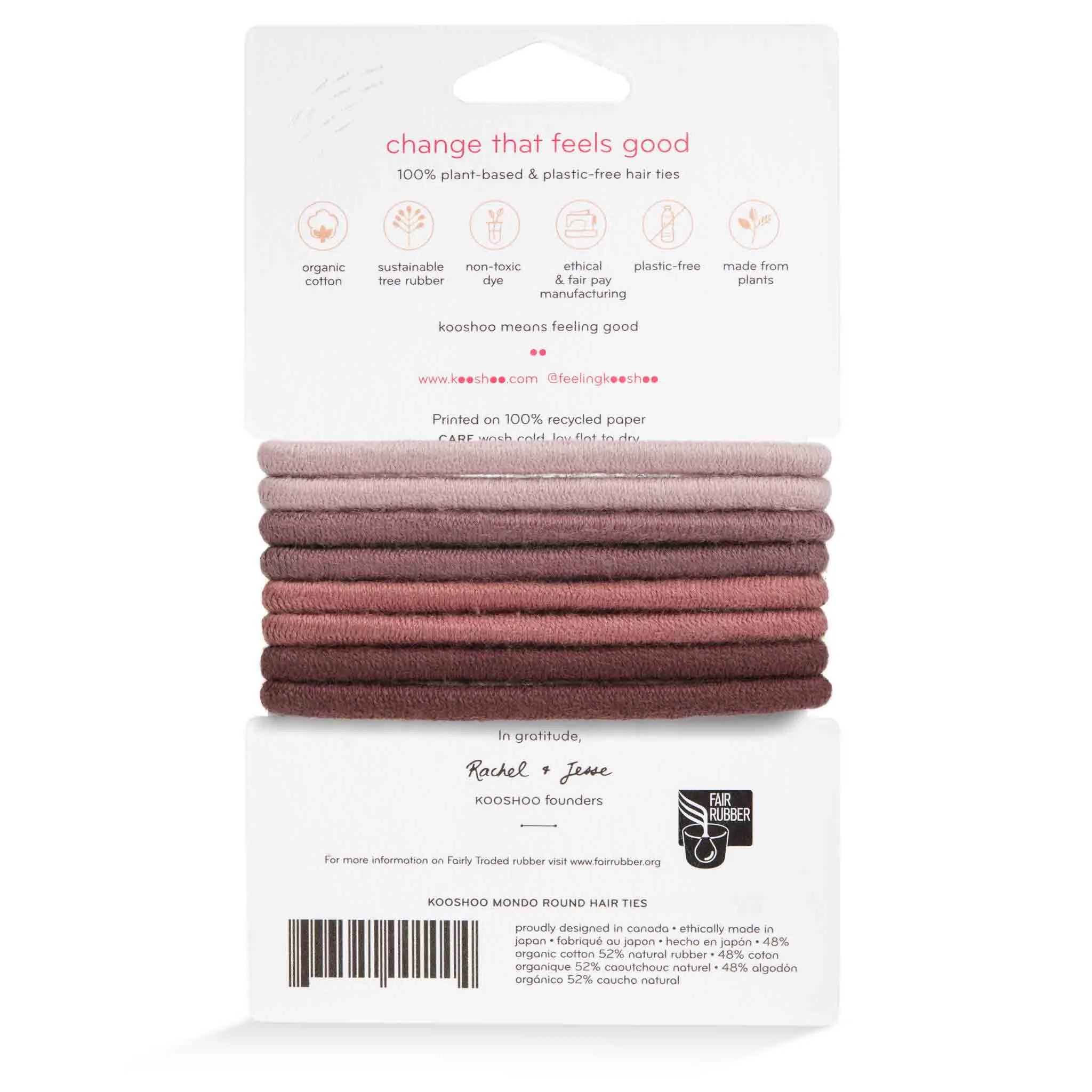 Plastic-Free Round Mondo Hair Ties