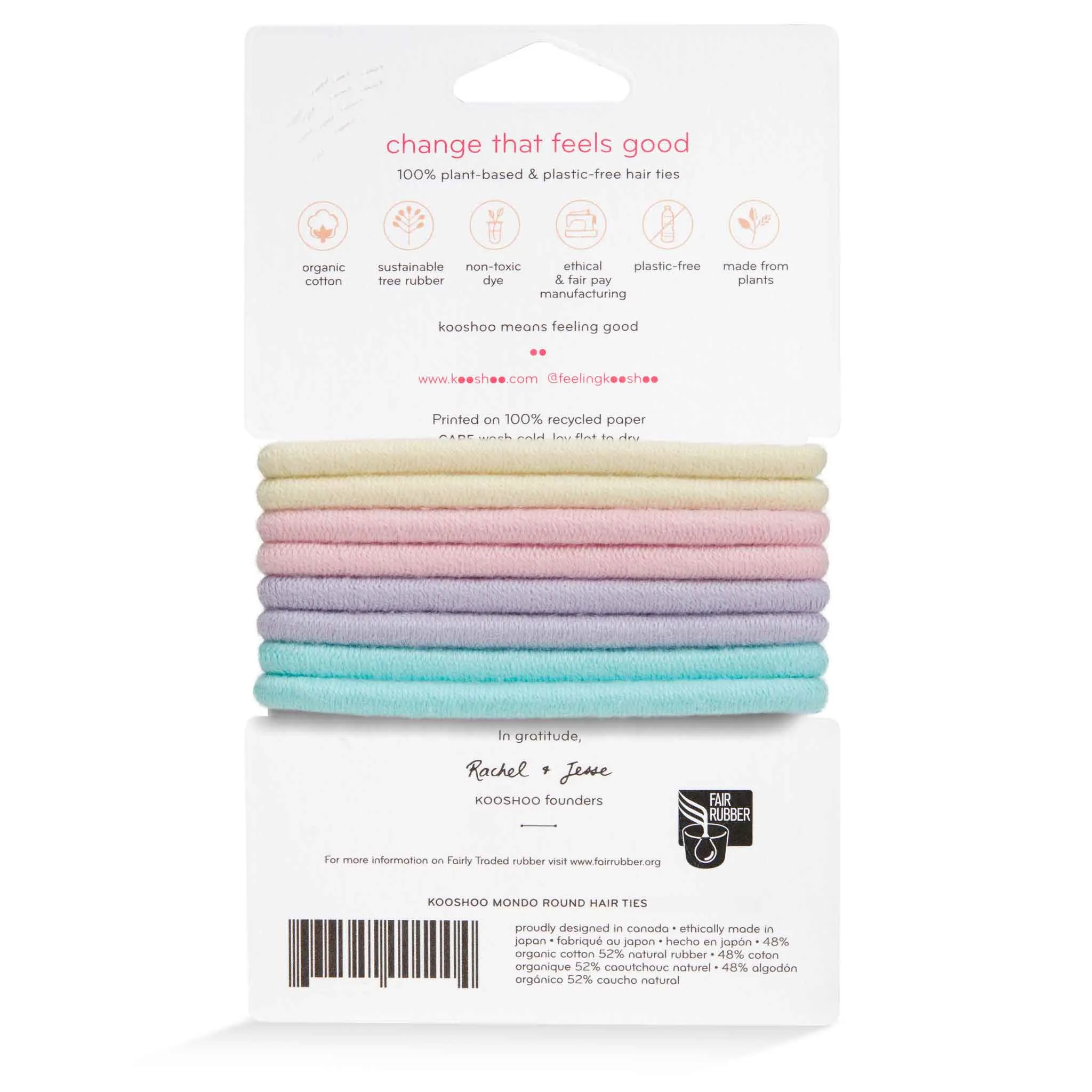 Plastic-Free Round Mondo Hair Ties