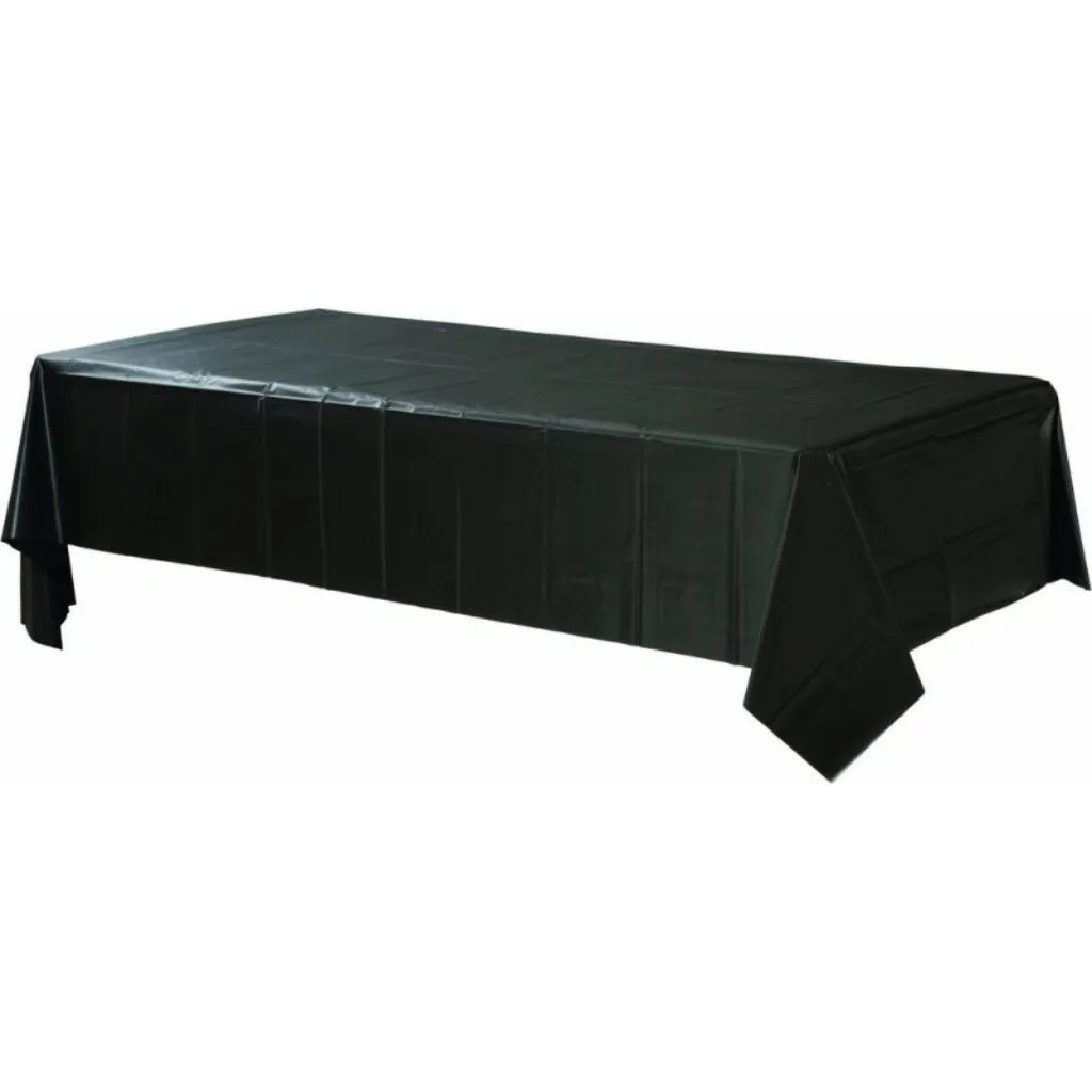 Plastic Rectangular Tablecover Jet Black