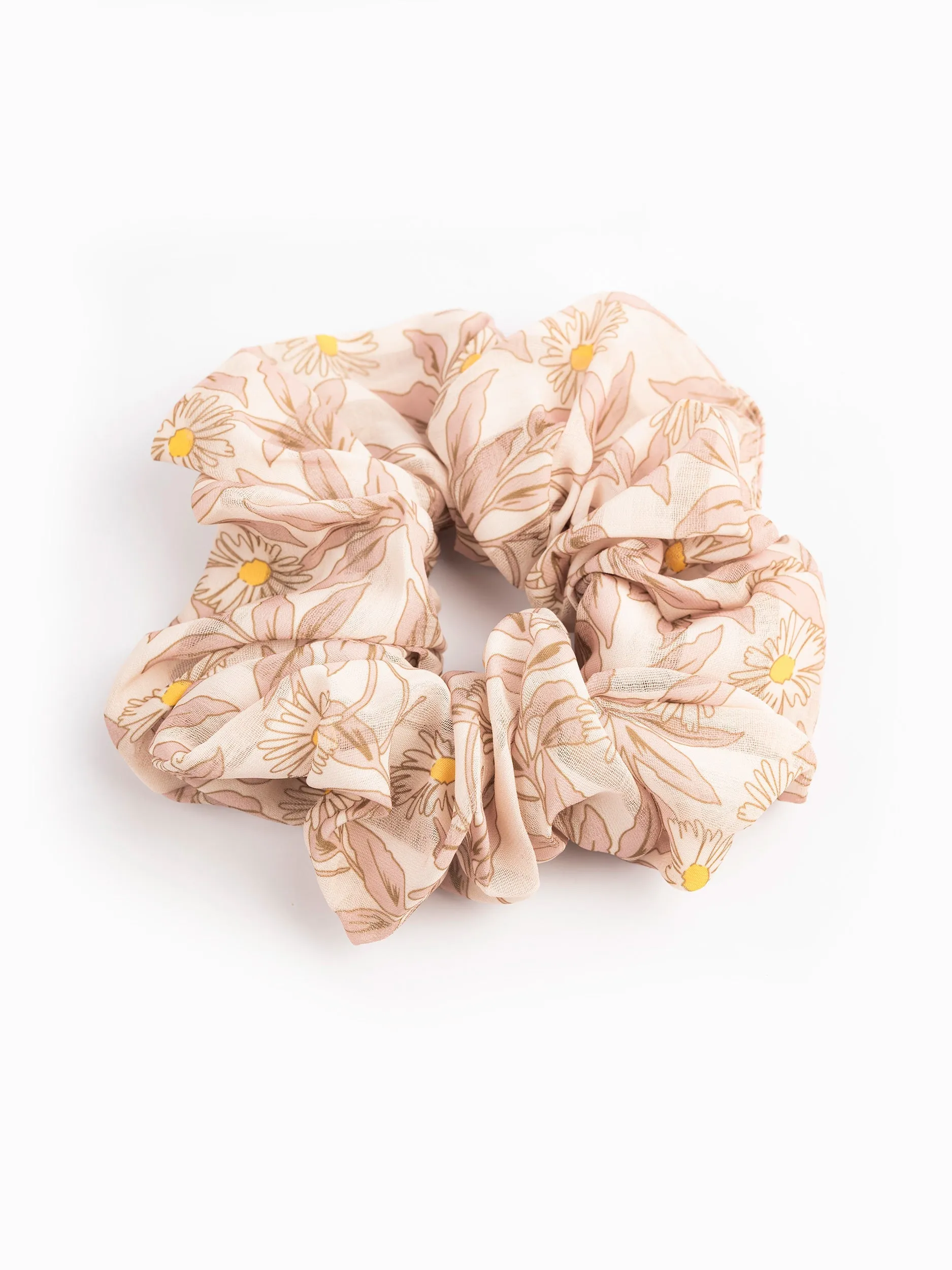 Printed Floral Scrunchies
