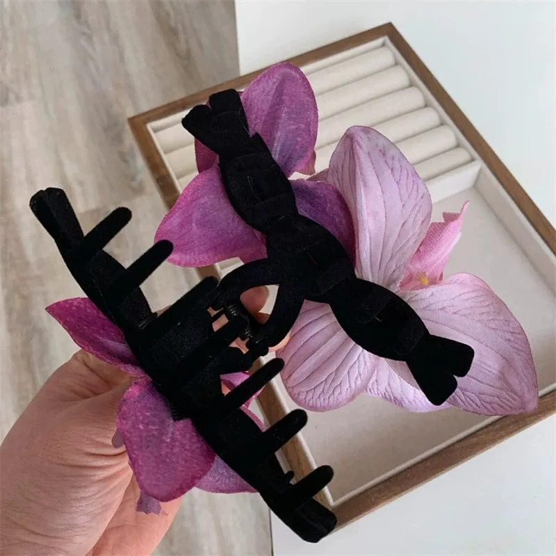 Purple Flower Claw Clip Hair Clip