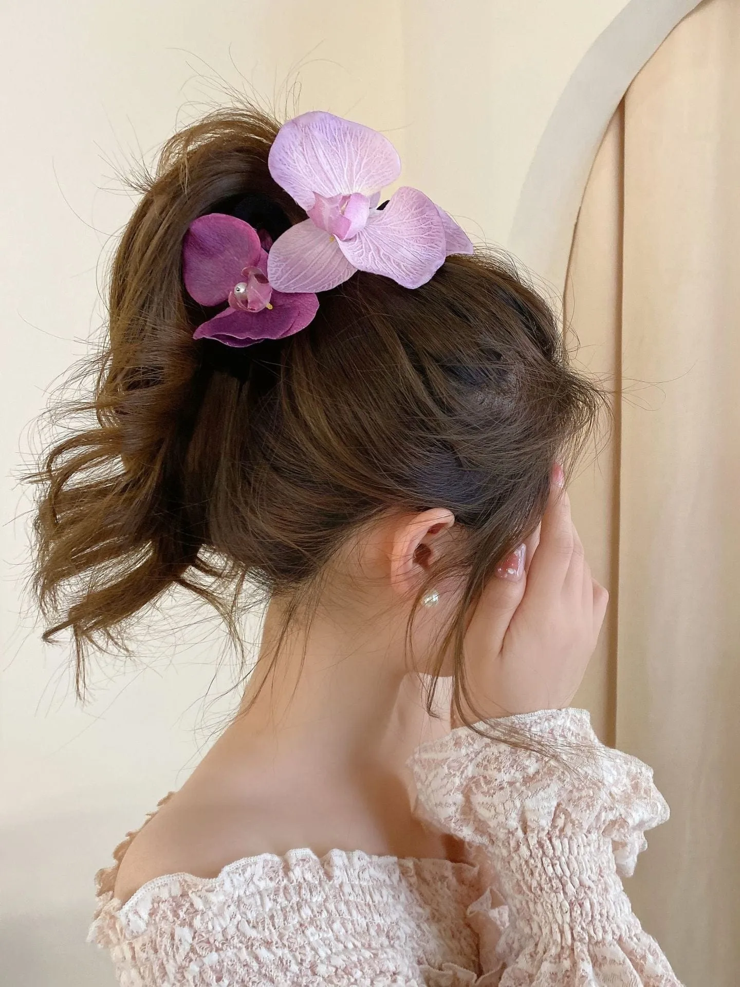 Purple Flower Claw Clip Hair Clip