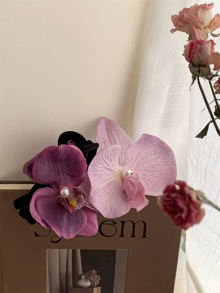 Purple Flower Claw Clip Hair Clip