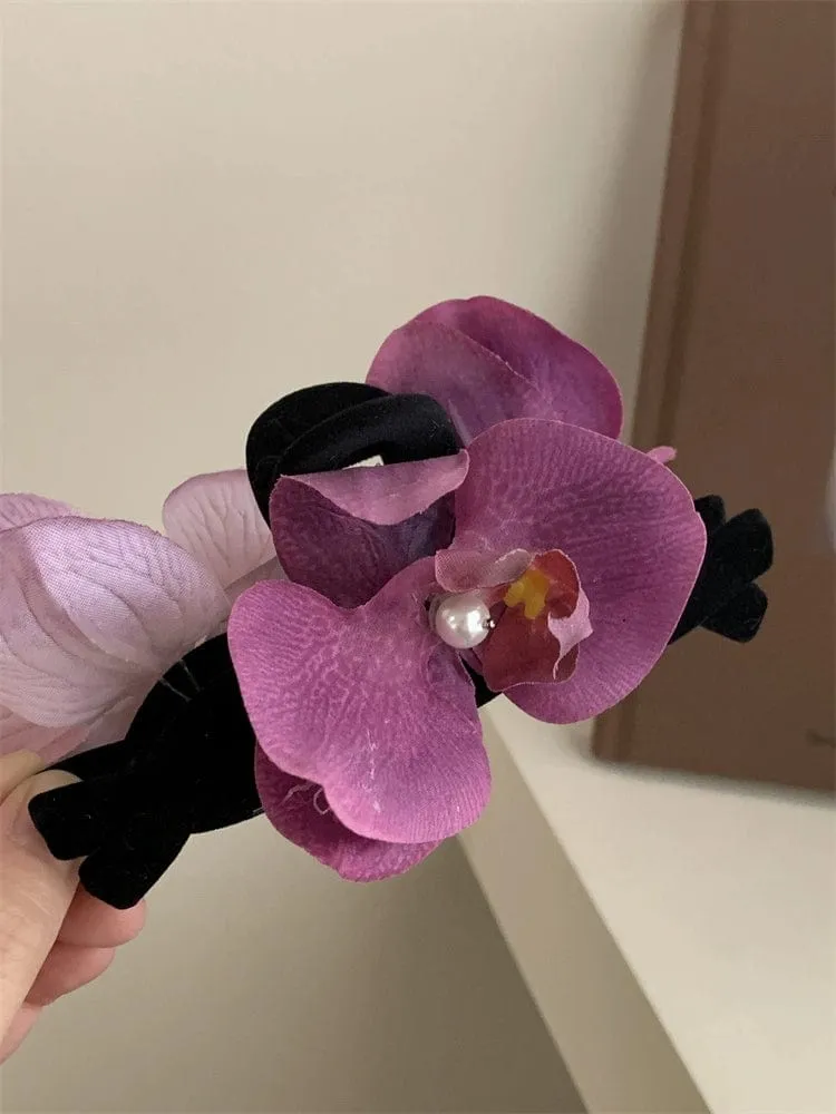 Purple Flower Claw Clip Hair Clip
