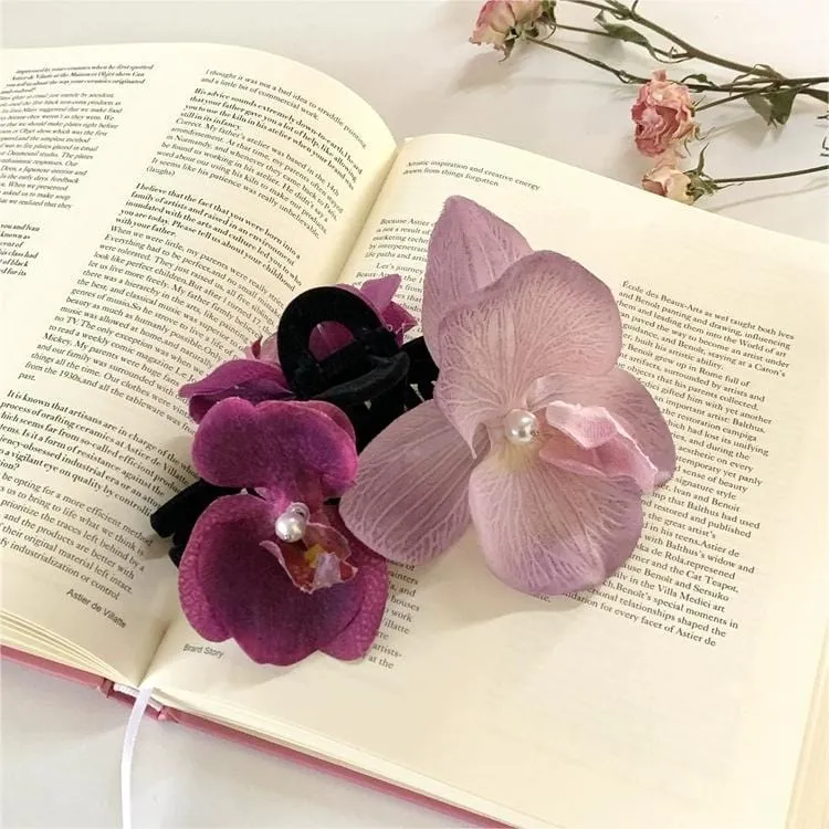 Purple Flower Claw Clip Hair Clip