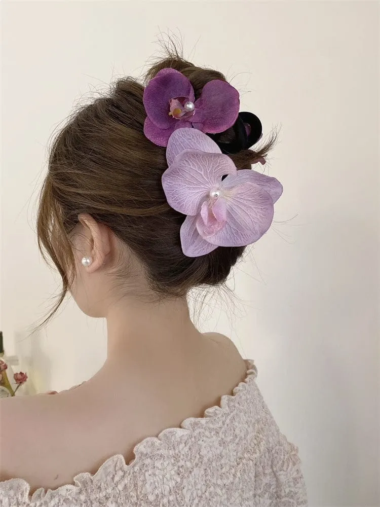 Purple Flower Claw Clip Hair Clip