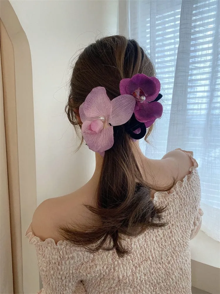Purple Flower Claw Clip Hair Clip