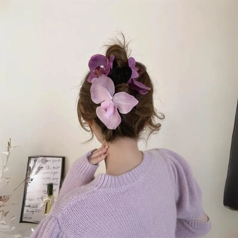 Purple Flower Claw Clip Hair Clip