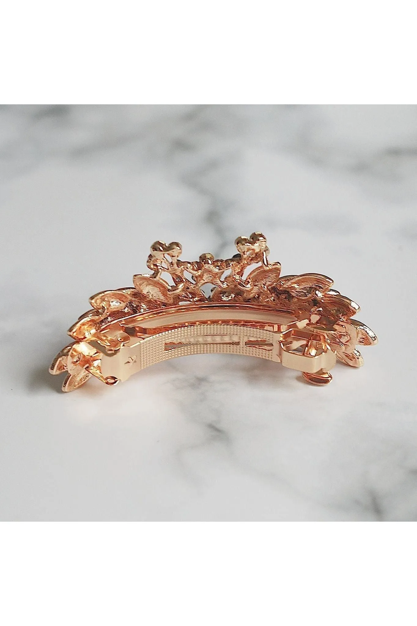 Queenmee Hair Accessories Vintage Hair Clip Pink Peacock