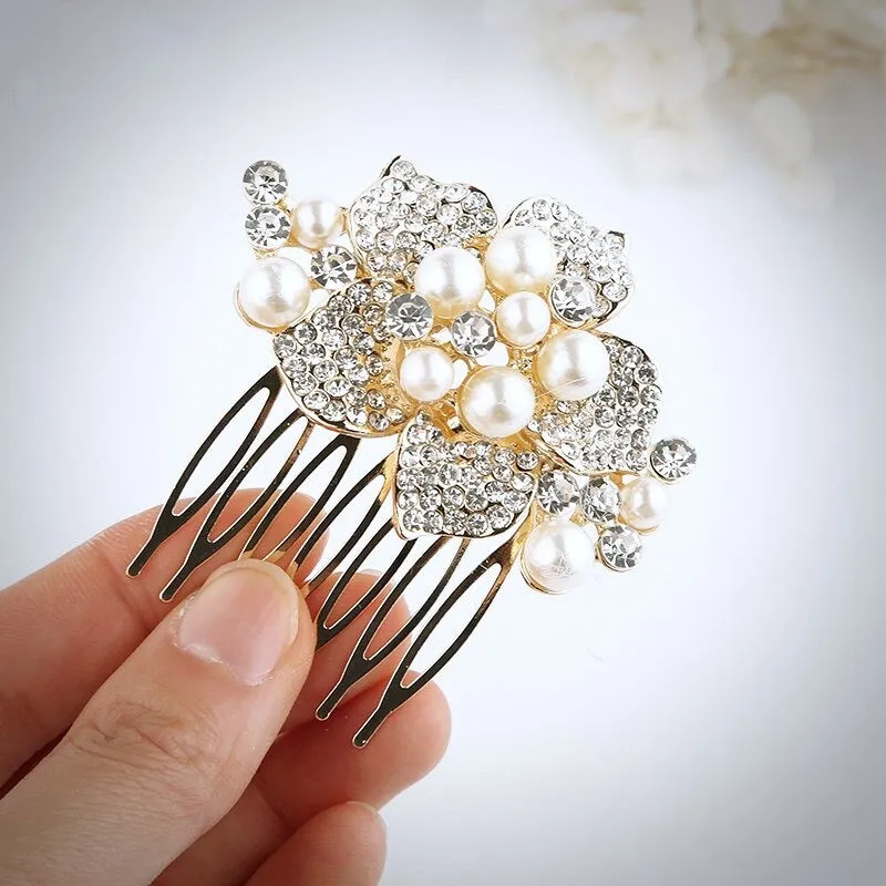 "Anika" - Pearl Bridal Hair Comb