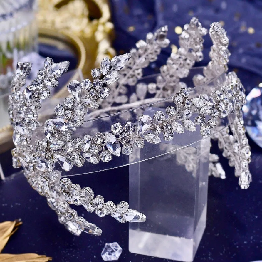 "Argentina" - Silver Crystal Bridal Headdress