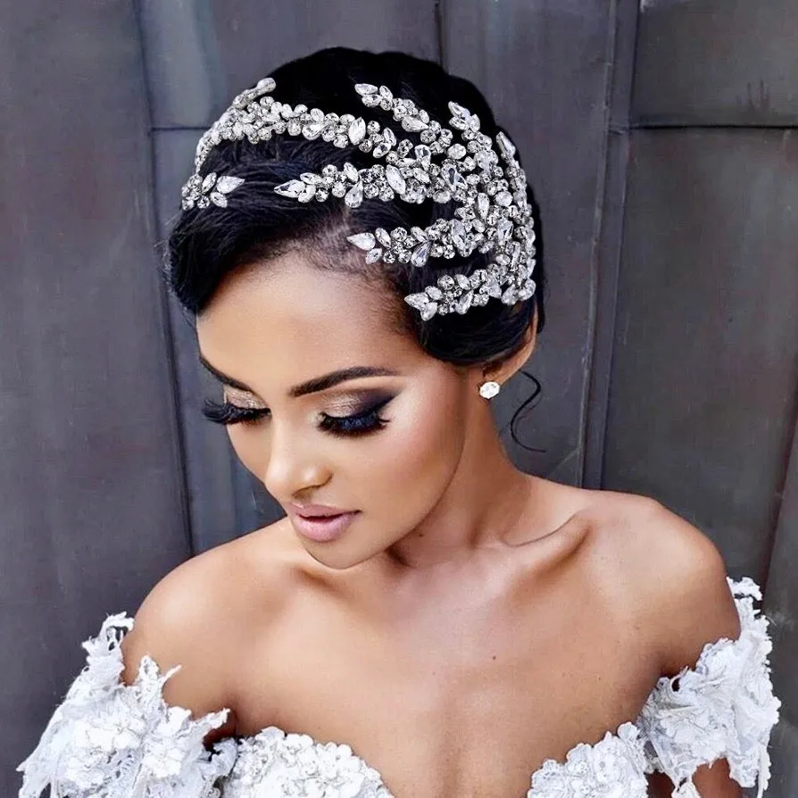 "Argentina" - Silver Crystal Bridal Headdress