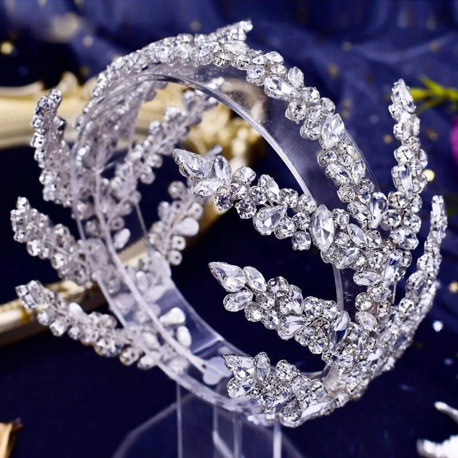 "Argentina" - Silver Crystal Bridal Headdress