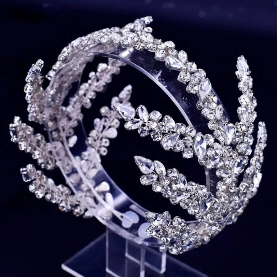 "Argentina" - Silver Crystal Bridal Headdress
