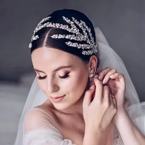 "Argentina" - Silver Crystal Bridal Headdress