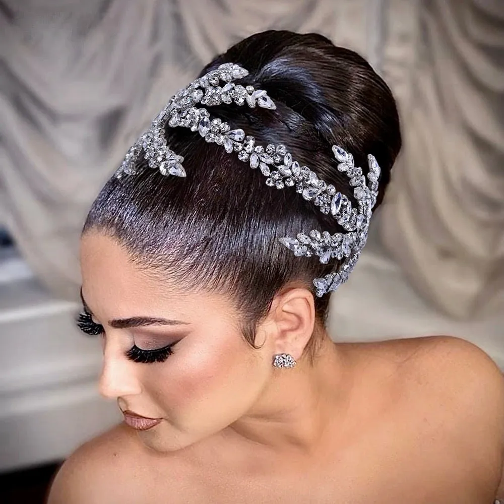 "Argentina" - Silver Crystal Bridal Headdress