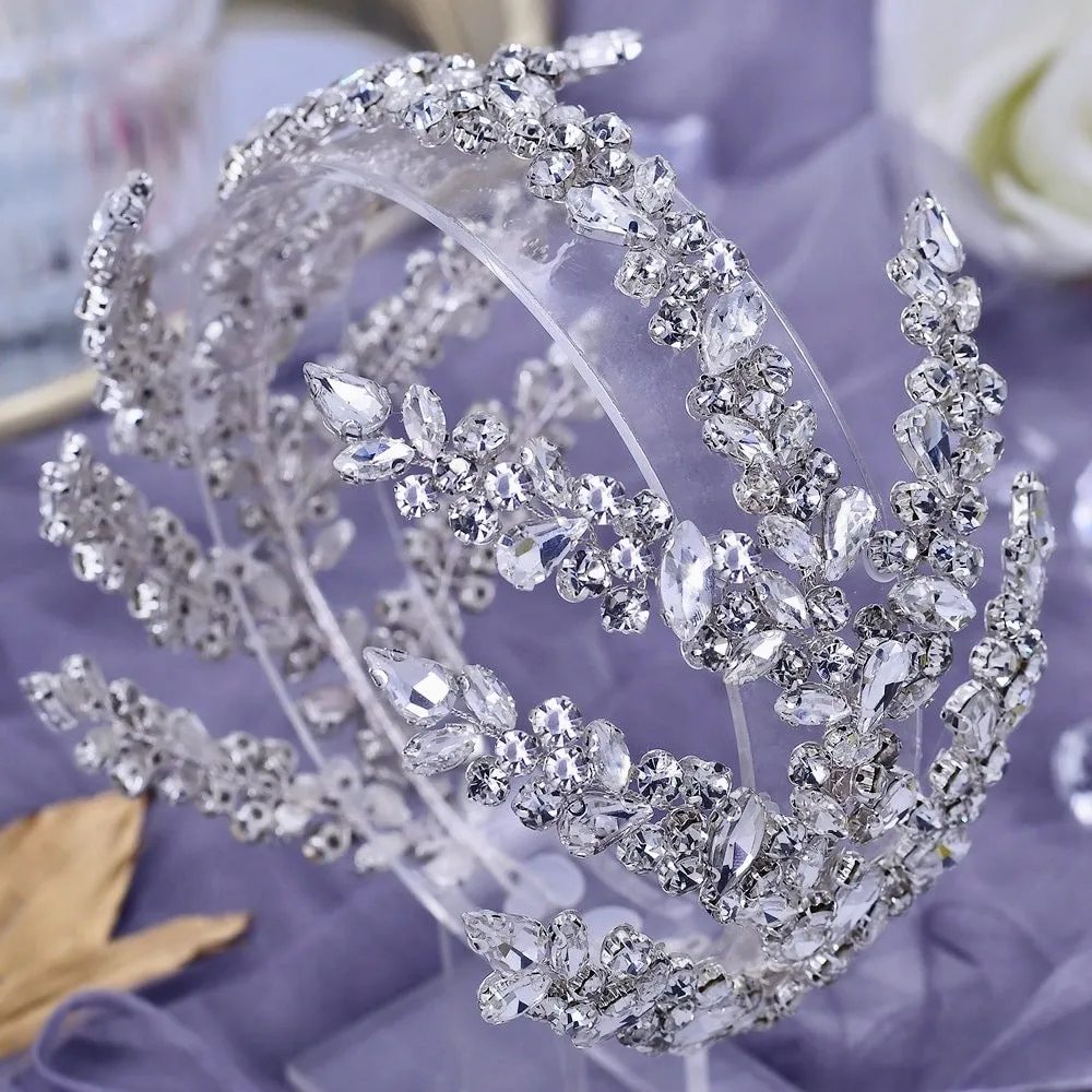 "Argentina" - Silver Crystal Bridal Headdress