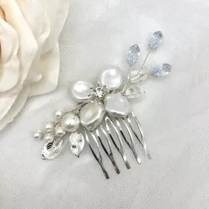 "Asya" - Pearl and Crystal Bridal Hair Comb