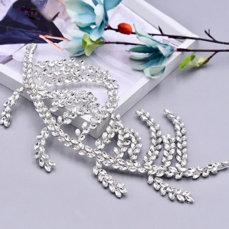 "Estefania" - Silver Crystal Bridal Hair Accessory