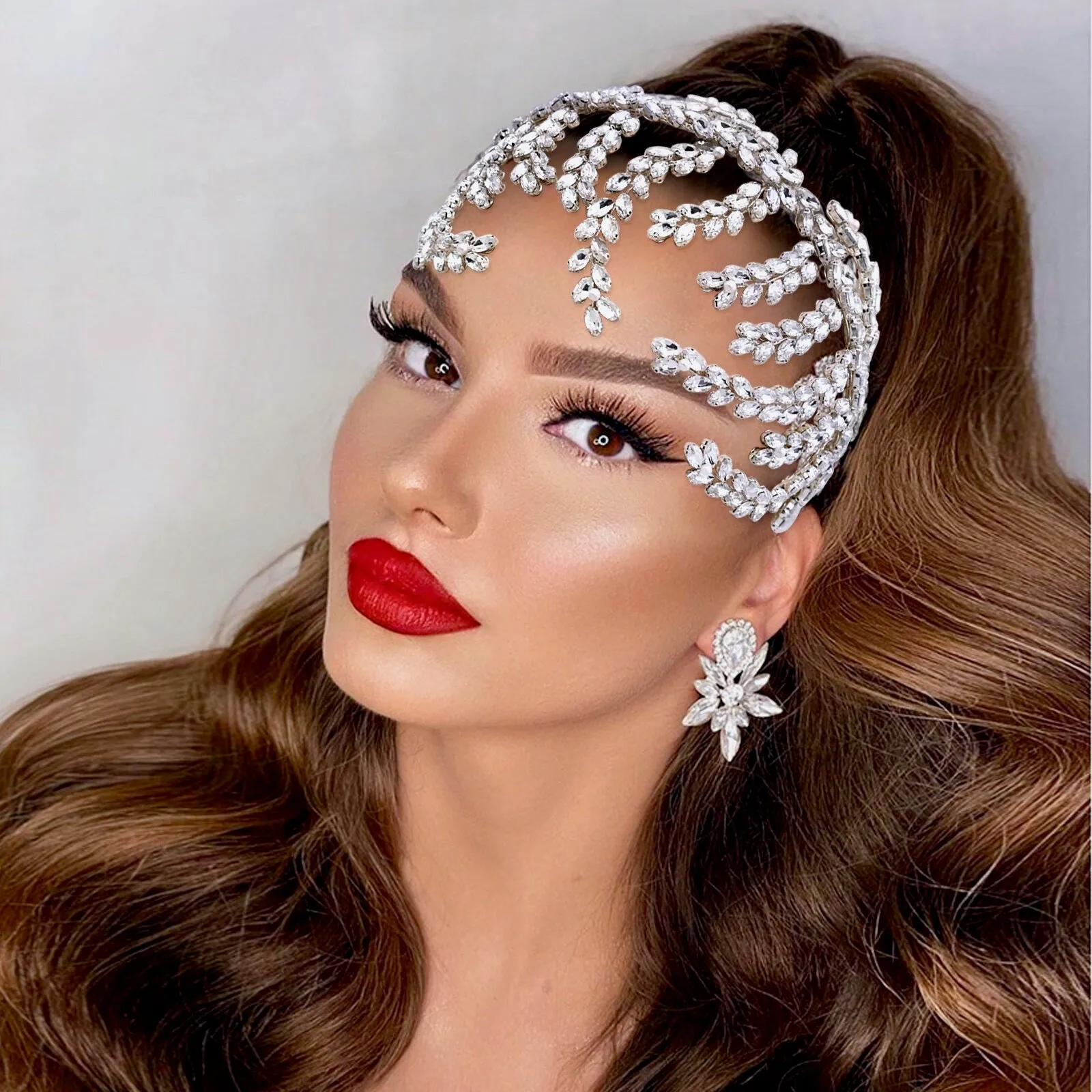 "Estefania" - Silver Crystal Bridal Hair Accessory