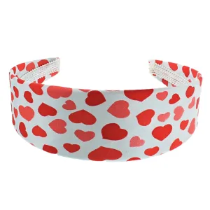 Red & White Heart Print Aliceband