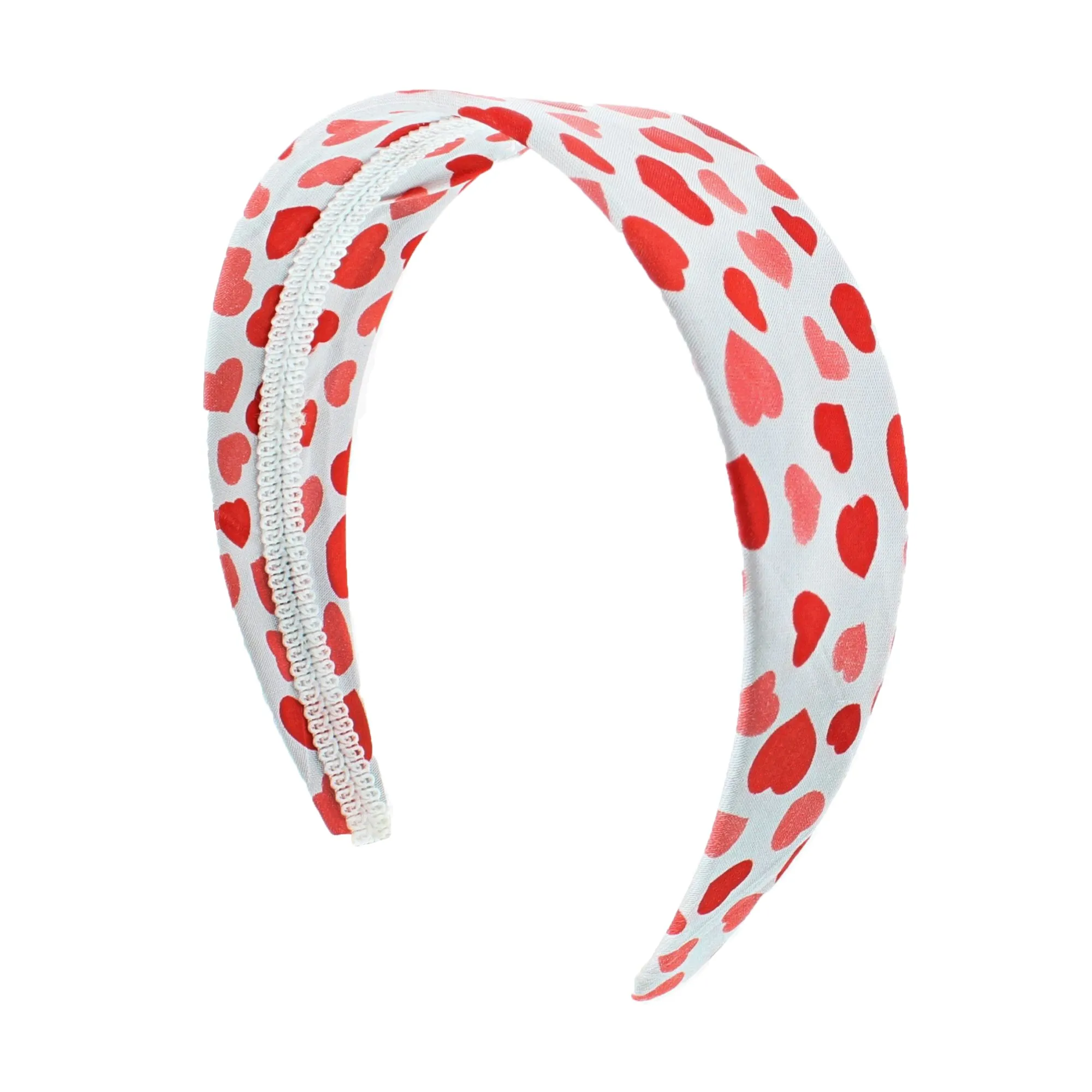 Red & White Heart Print Aliceband