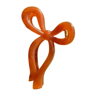 Red Bow Claw Clip