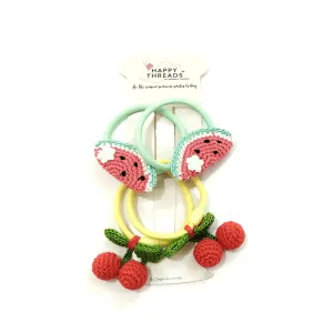 Red Cherry and Watermelom Hair Tie set