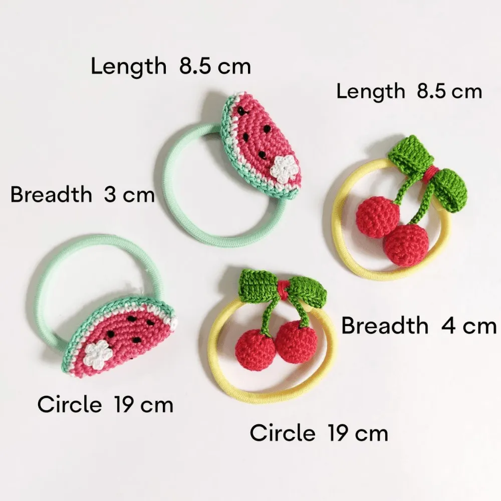 Red Cherry and Watermelom Hair Tie set