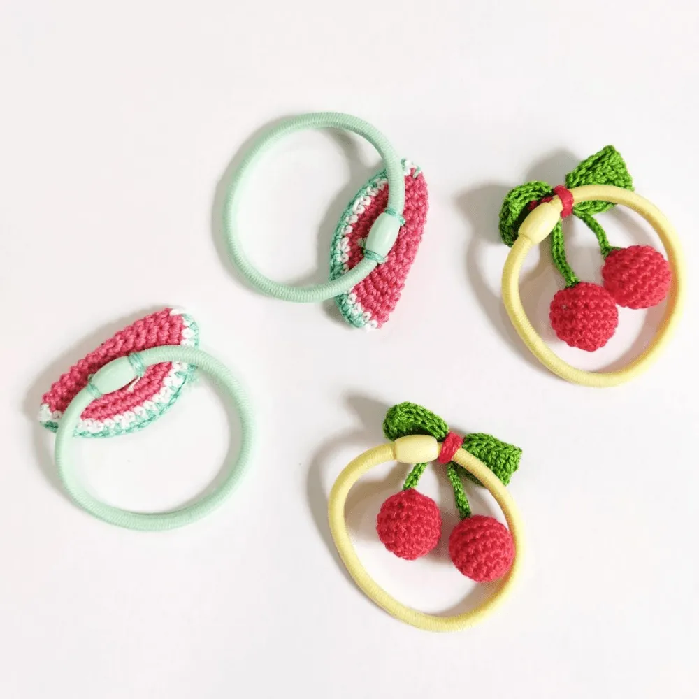Red Cherry and Watermelom Hair Tie set