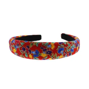 Red Floral Print Aliceband